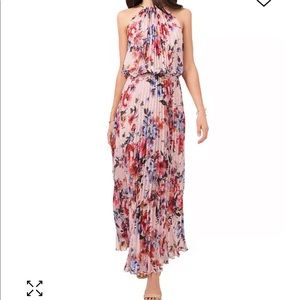 MSK Floral Pleated Dress